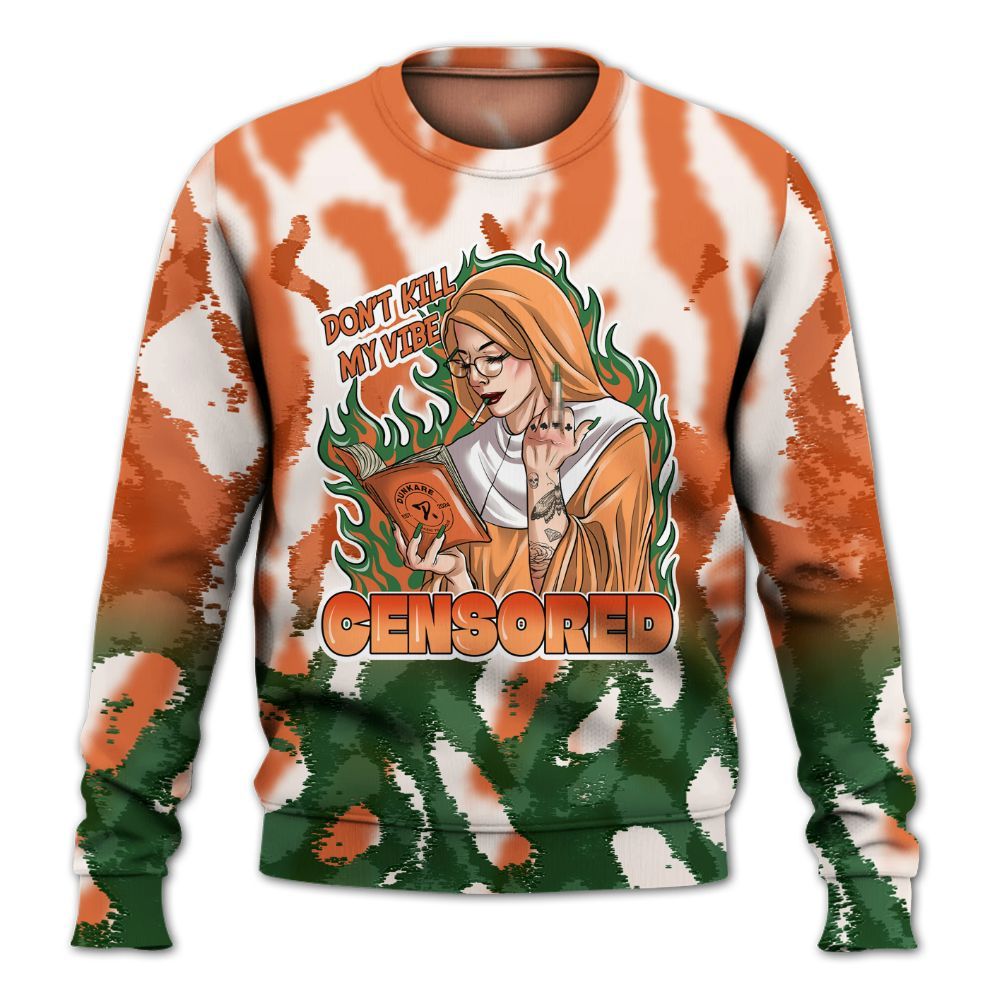 Sweatshirt To Match Low Miami 5s - Censoredz Burn All Over Print