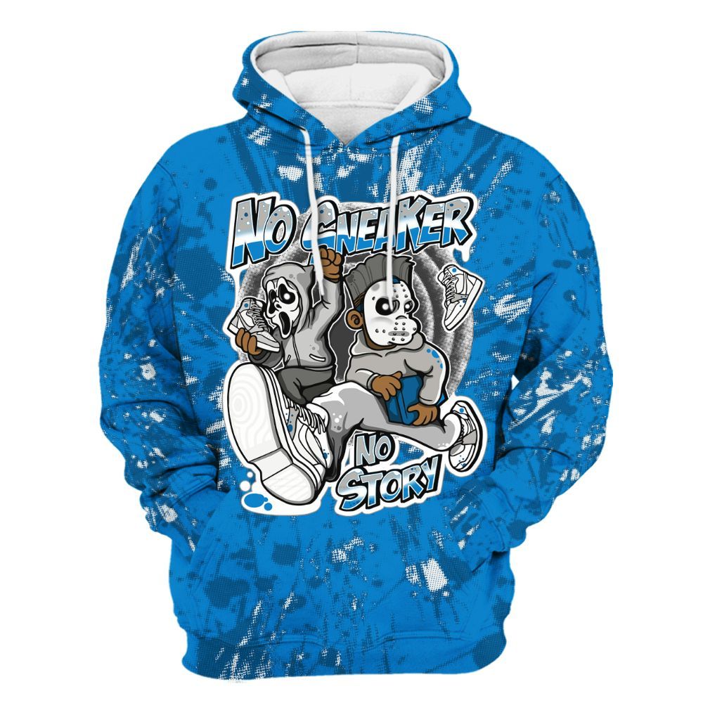 Hoodie To Match Military Blue 4s - Sneakers Make Story Graphic Luxury All Over Print