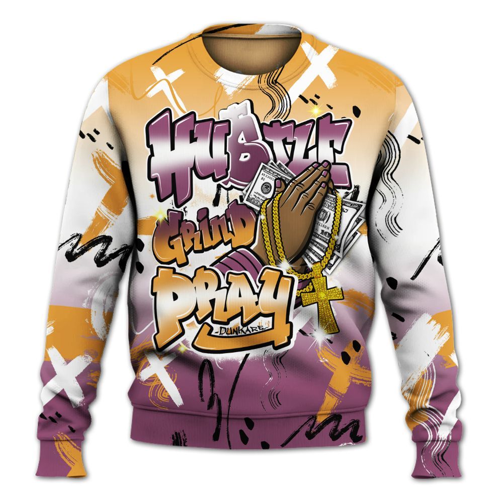 Sweatshirt To Match High OG Brotherhood 1s - Money Hustle Grind Pray All Over Print