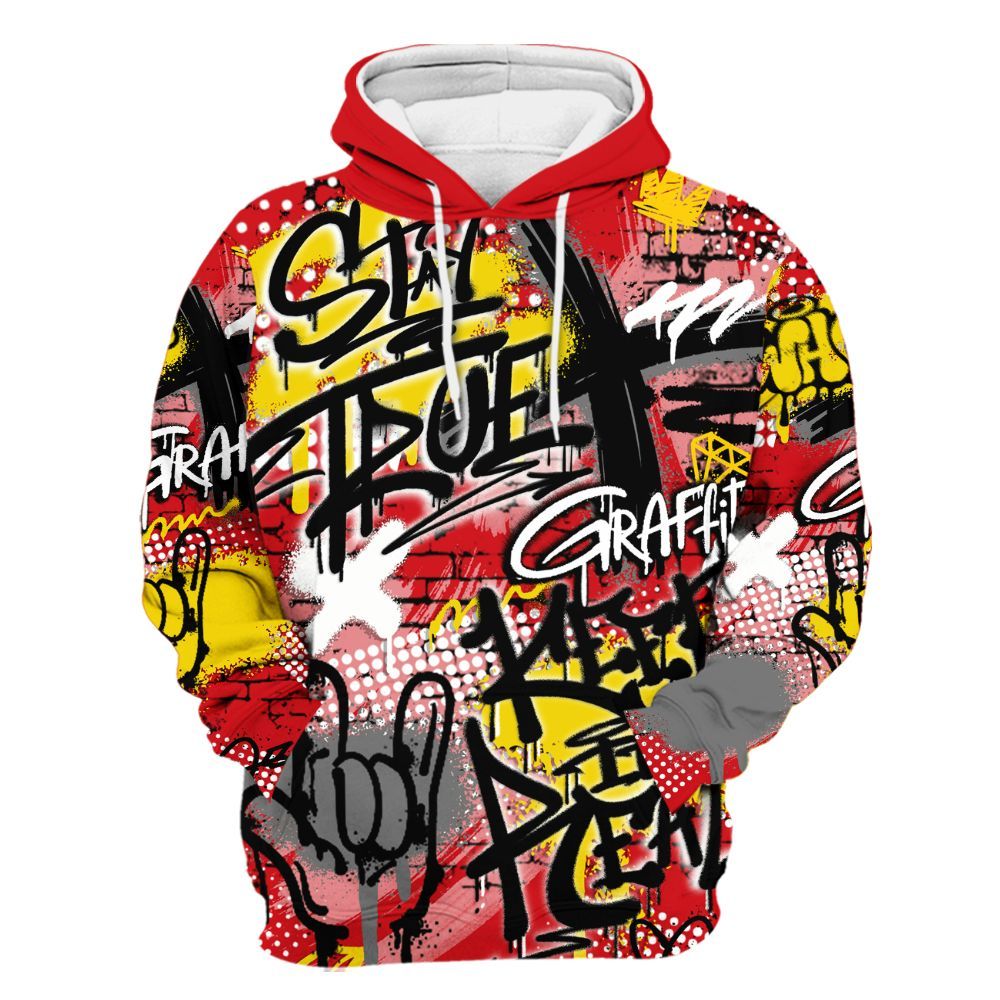 Hoodie To Match Ferrari 14s - True It Real Graffiti Streetwear All Over Print