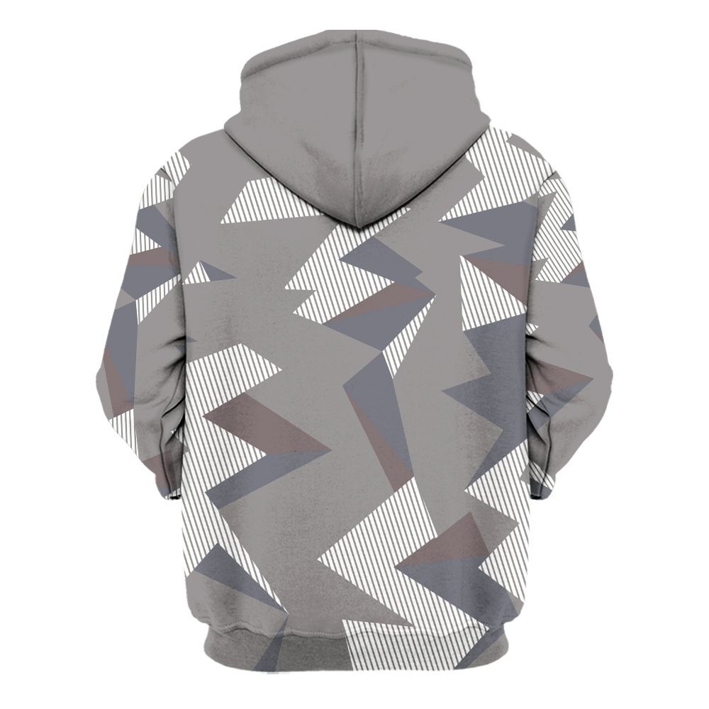 Hoodie To Match Cool Grey 11s - Geometric Camouflage Pattern All Over Print