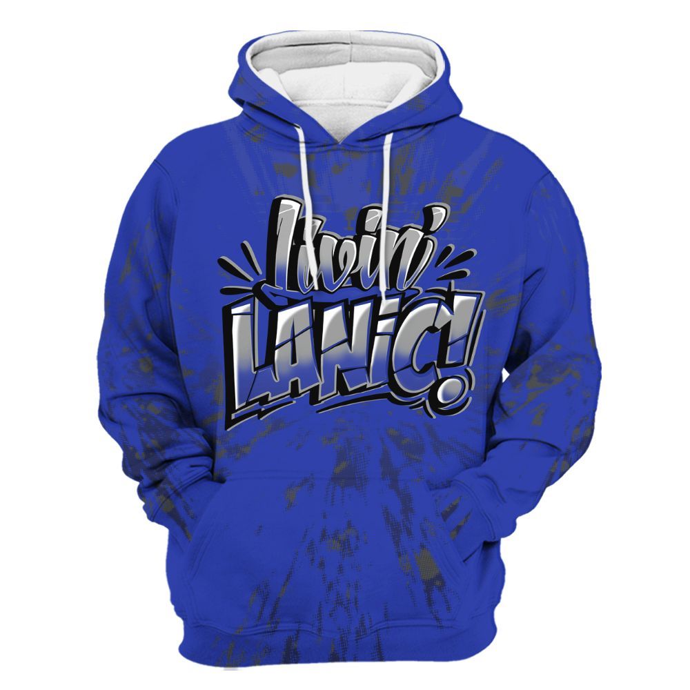 Hoodie To Match Air Max Plus Black Racer Blue - Living Large Graphic Luxury All Over Print