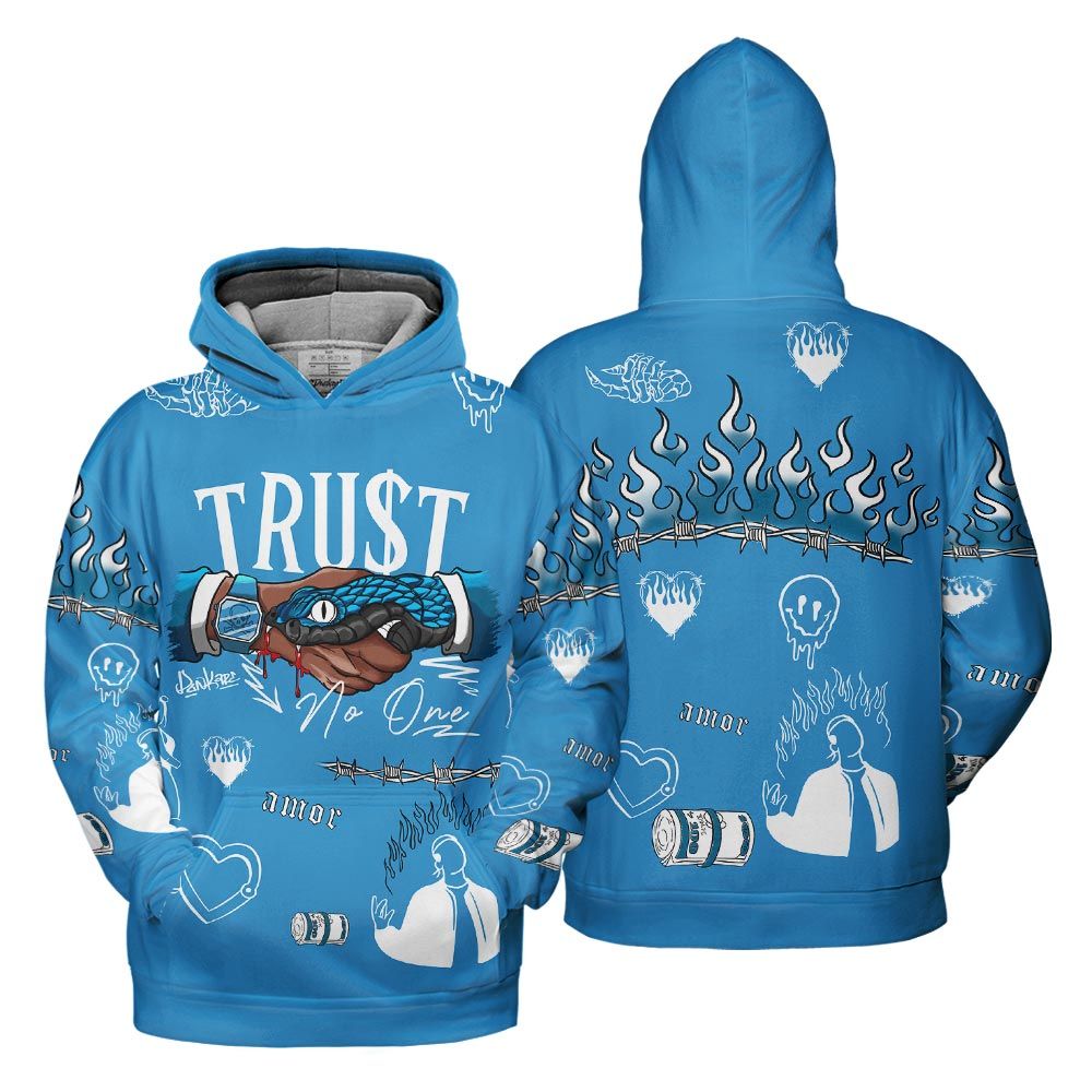 Hoodie To Match Powder Blue 9s Hoodie, Snake Trust No One Hoodie Outfit 903 NCT
