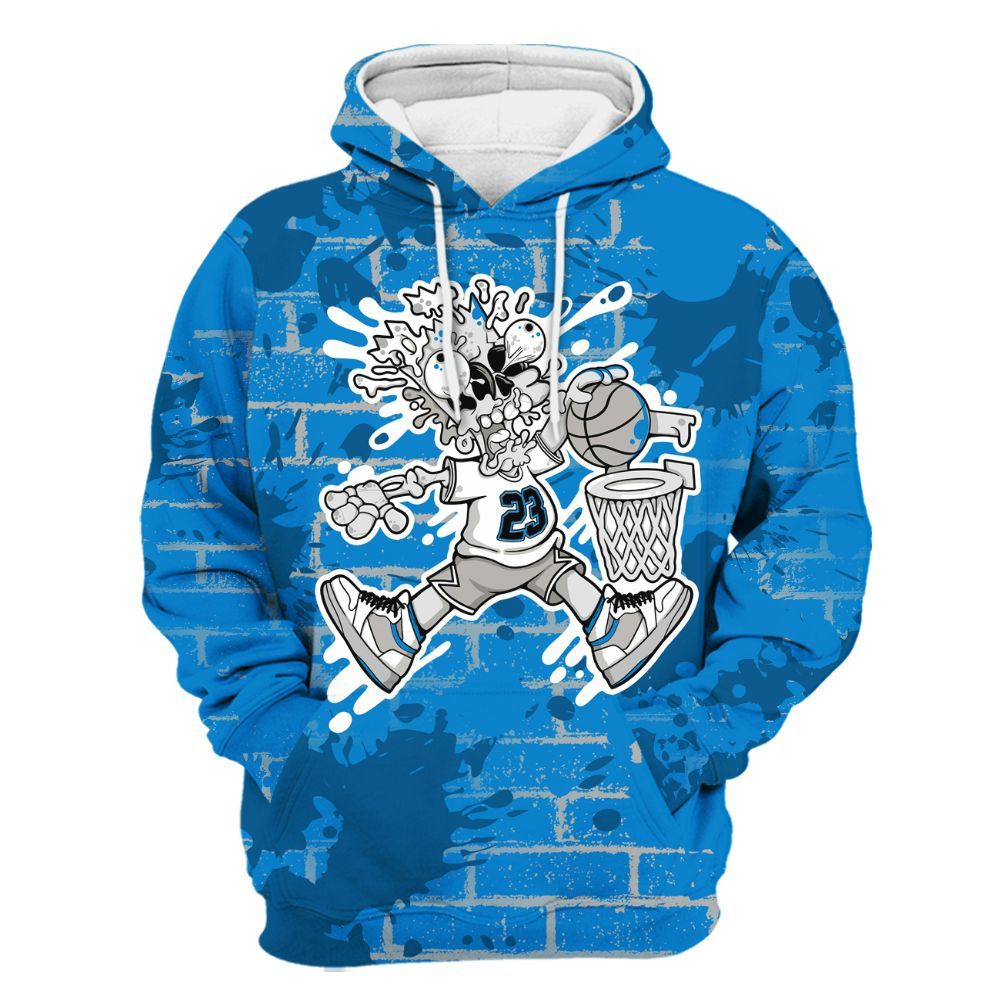 Hoodie To Match Military Blue 4s - 85's Dunks Graphic Halloween All Over Print