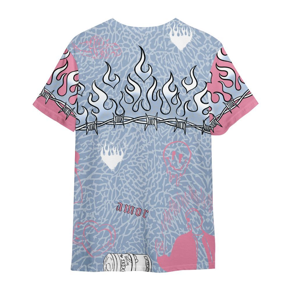 Shirt To Match Denim Pink Glow 3s - Snake Trust No One All Over Print