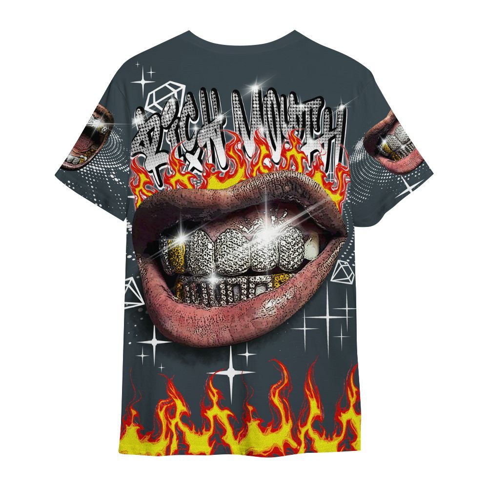 Shirt To Match Air Max Sunder Gore Tex Black - Rich Mouth Fire Rap Retro 90s All Over Print