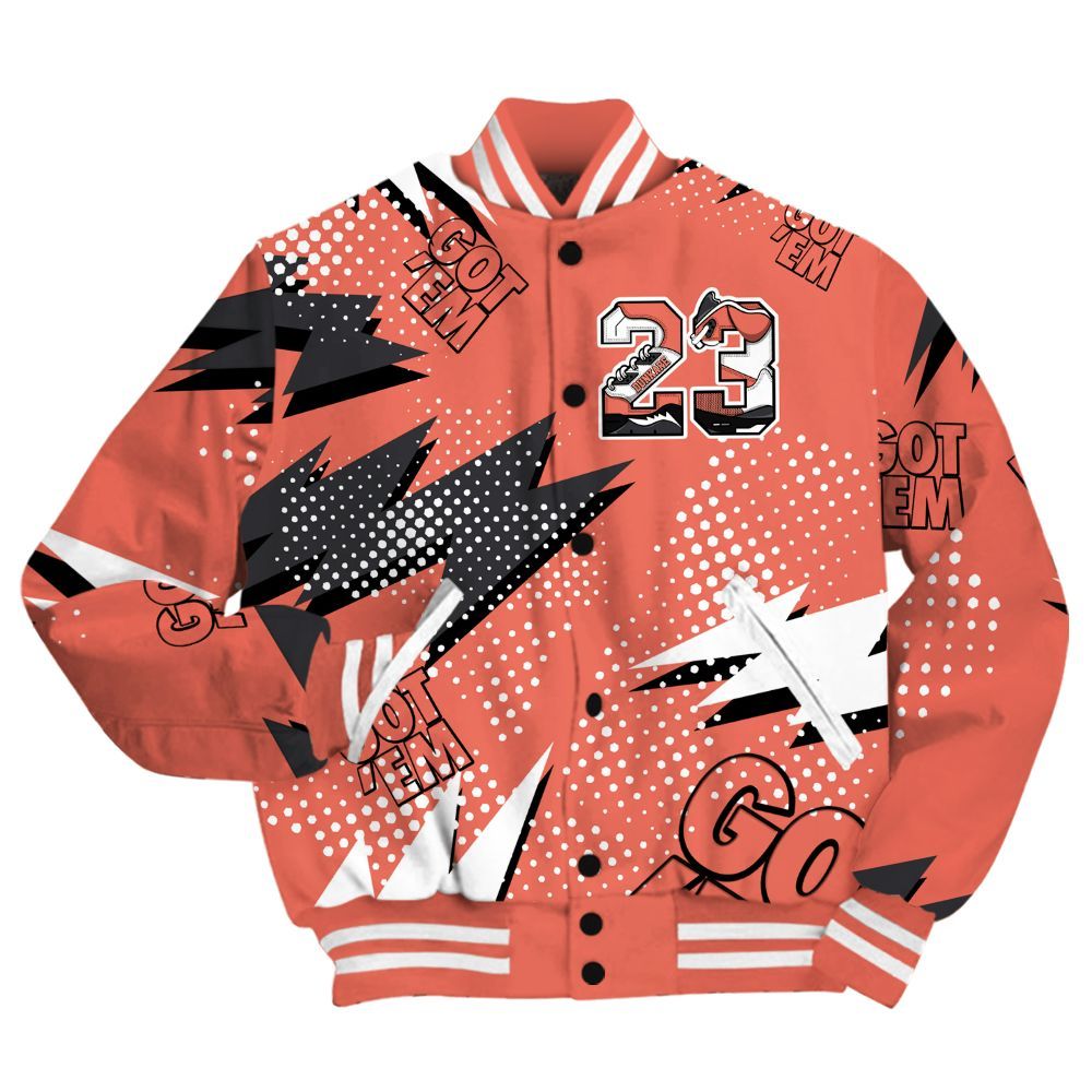 Varsity Jacket To Match Low OG PSG 1s Shirt, Custom Name Number 23 5s All Over Print