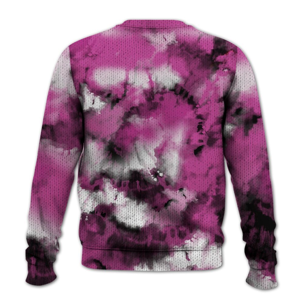 Knitted Sweater To Match Dunk Low Active Fuchsia - SNEAKER Girl Money Drip Tie Dye