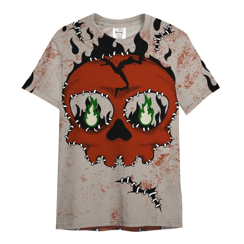 Shirt To Match El Grito 5s - Cracked Skull Stitches All Over Print