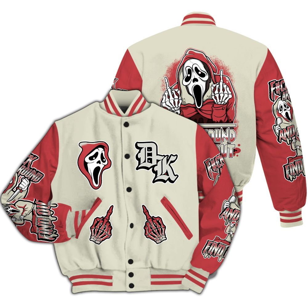 Varsity Jacket To Match Valentine's Day 2026 4s - F#CK And Find Out Graphic All Over Print