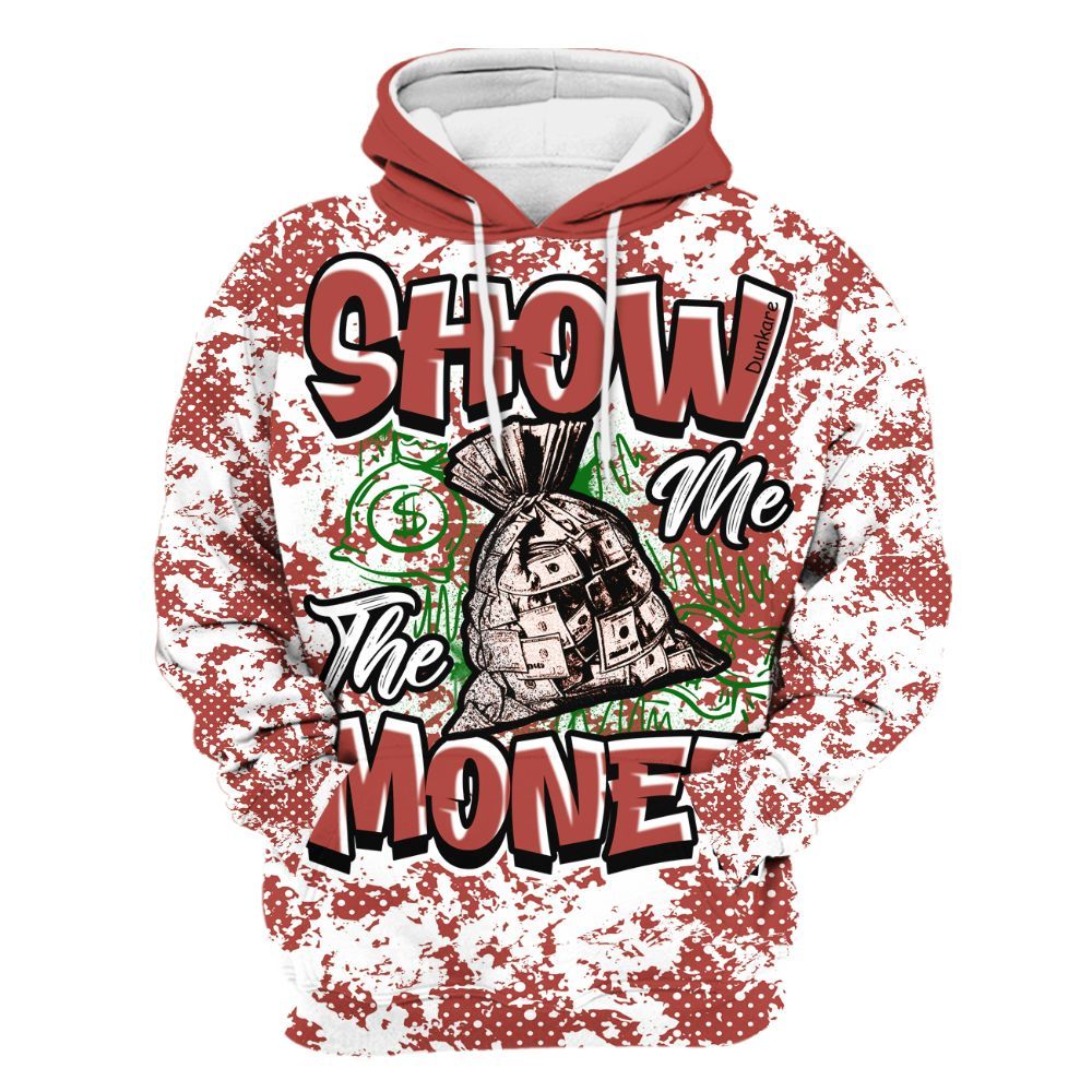 Hoodie To Match Dune Red 13s - Show Me The Money Retro All Over Print
