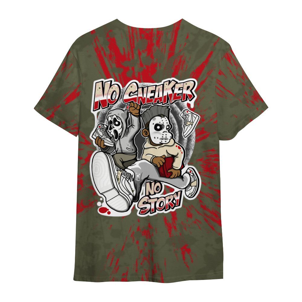 Shirt To Match Travis Scott Low OG Medium Olive 1s - Sneakers Make Story Graphic Luxury All Over Print