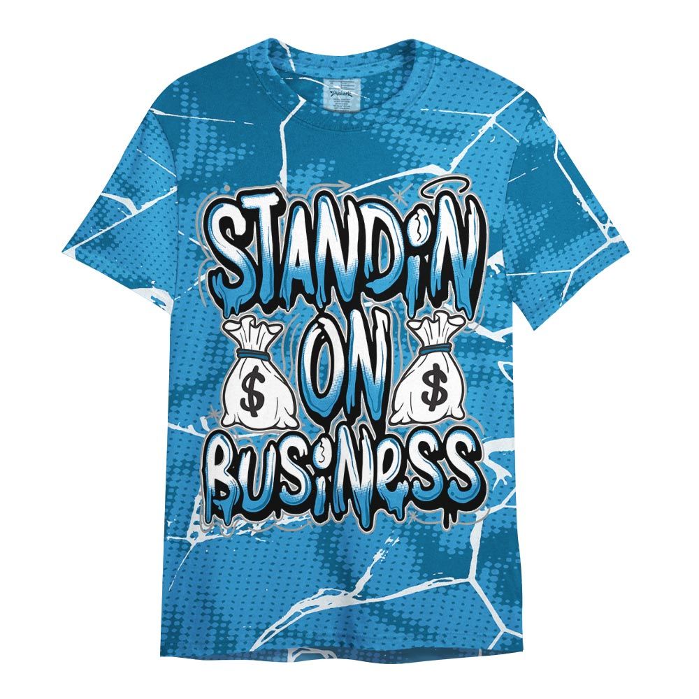 Shirt To Match Powder Blue 9s - Standin' Business White Graphic Crack Shirt Unisex