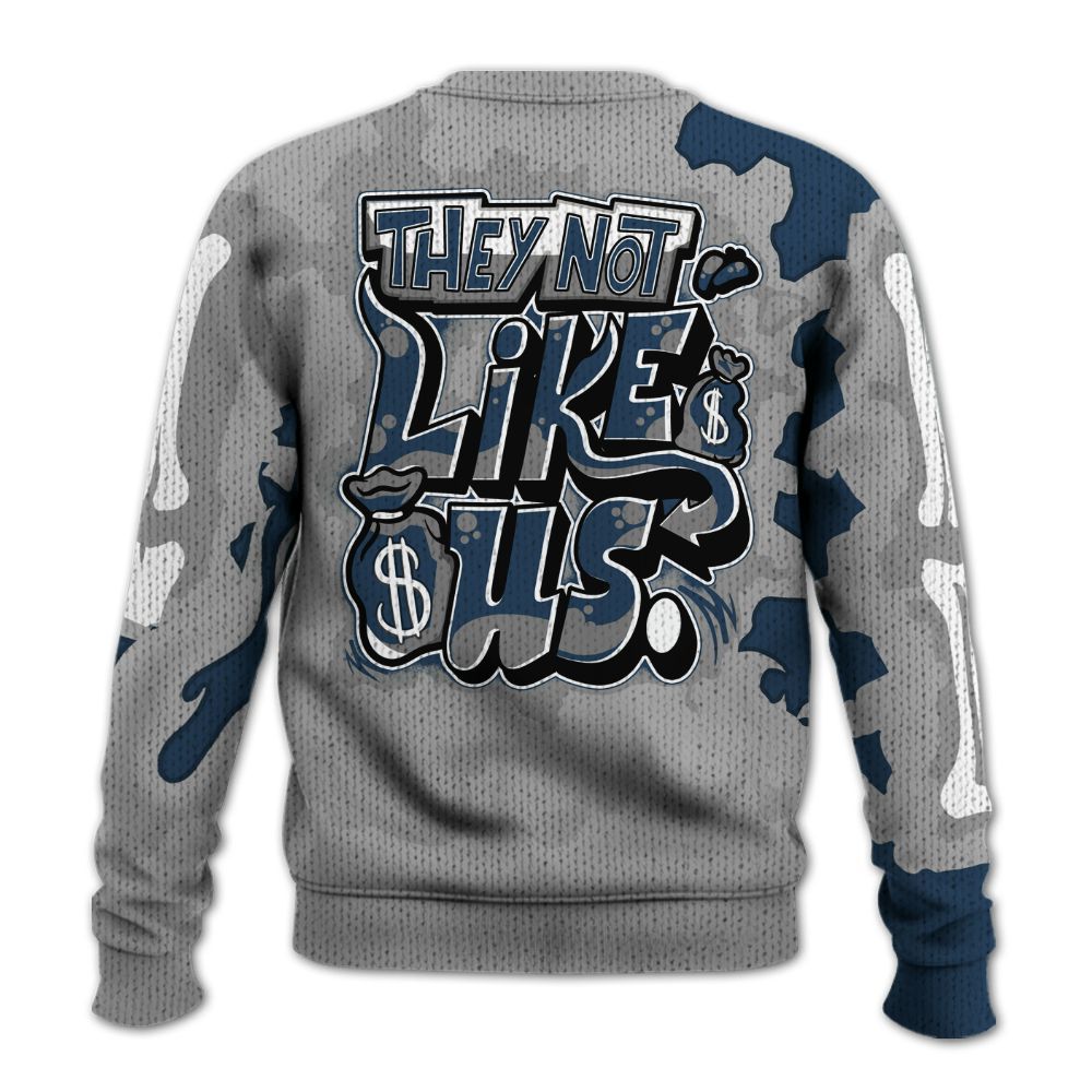 Sweater To Match Retro French Blue 2025 12s - Dislike Us Graphic Burning Custom Name Graphic