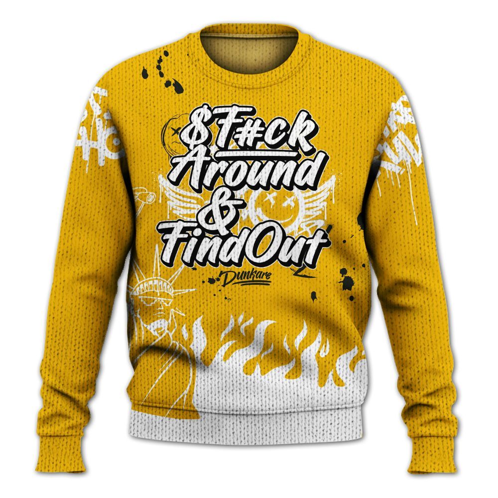 Knitted Sweater To Match Del Sol 13s - Graphic Fck Around Find Out
