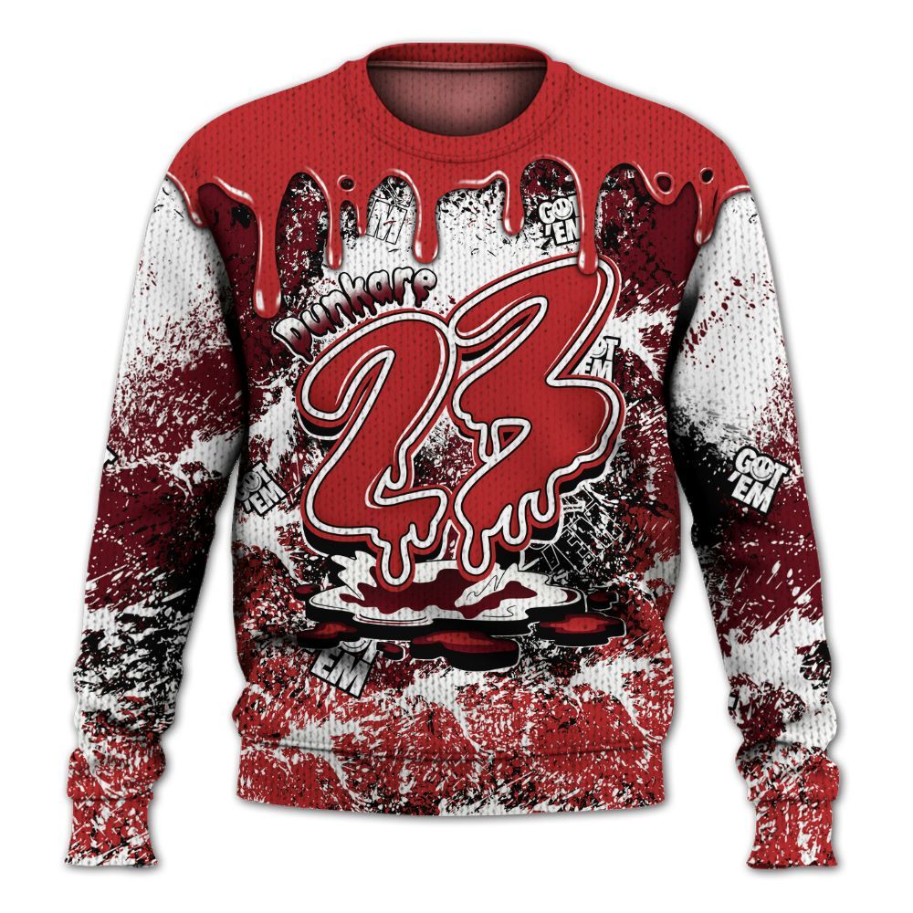 Knitted Sweater To Match Kobe 9 Elite Christmas - Dripping 23 Drip