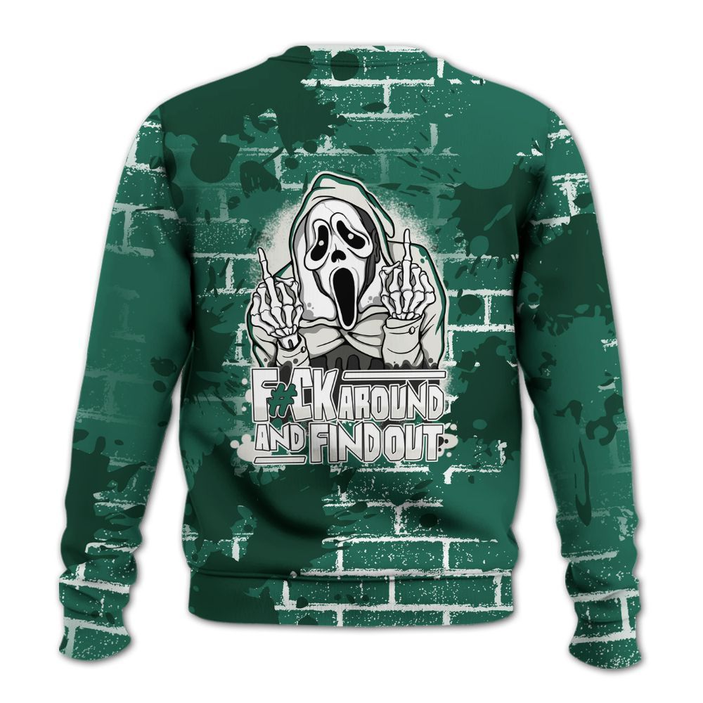 Sweatshirt To Match Oxidized Green 4s - F#CK And Find Out Graphic Halloween All Over Print