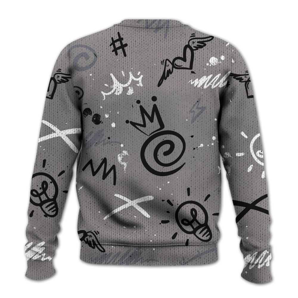 Knitted Sweater To Match Cool Grey 11s - Drip Been Di2ferent