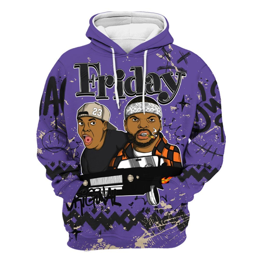 Hoodie To Match Air Max Waffle SP Voltage Purple - Friday Sneaker Crayon All Over Print