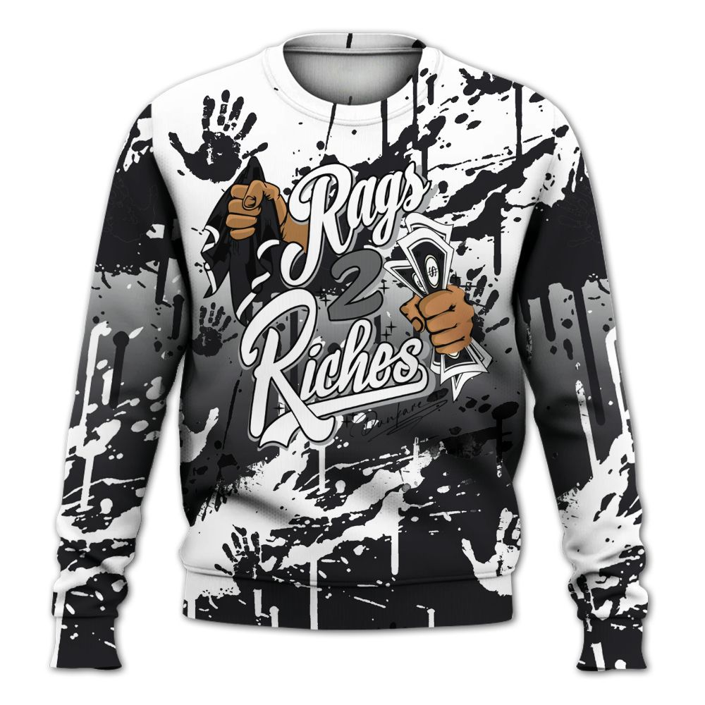 Sweatshirt To Match White Thunder 4s - Rag 2 Riches All Over Print