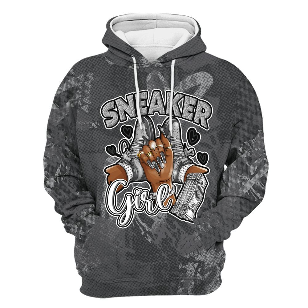 Hoodie To Match White Thunder 4s - Sneakerz Girlz Heart Grunge All Over Print