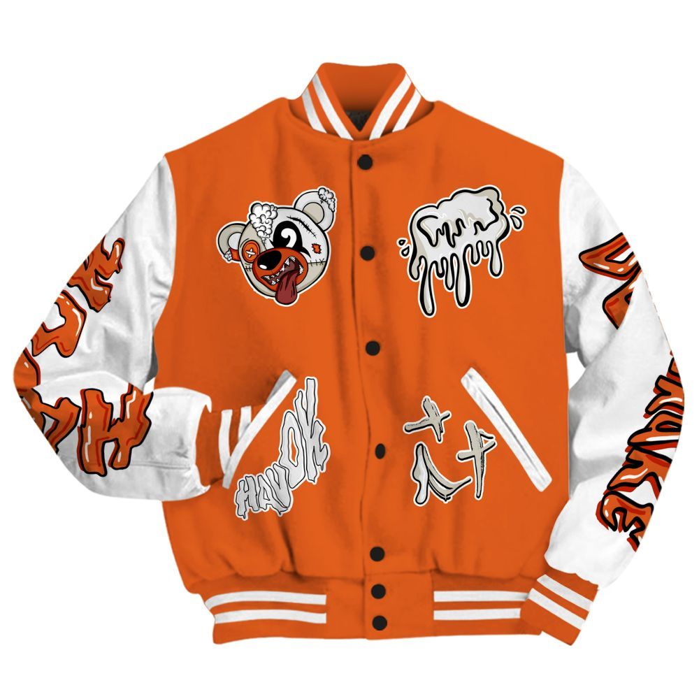 Varsity Jacket To Match High OG Starfish 1s - Havok Bear All Over Print