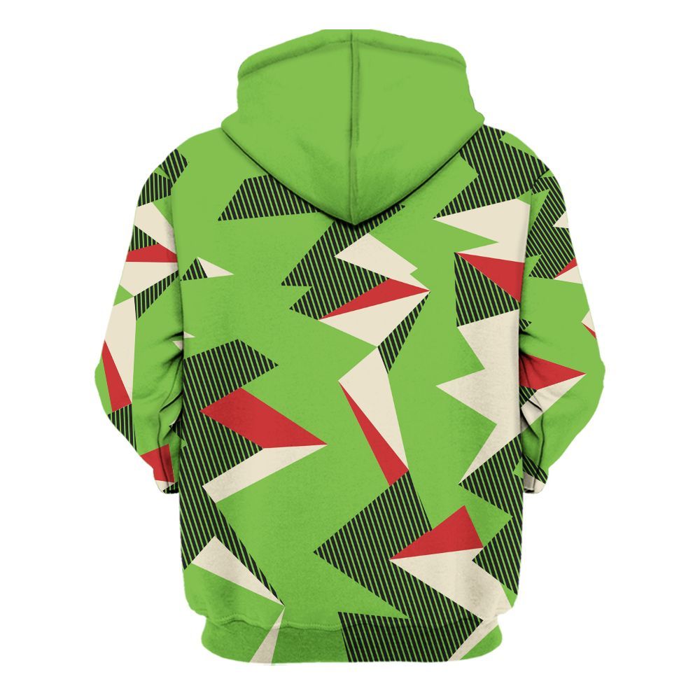 Hoodie To Match Air Max Waffle SP Action Green - Geometric Camouflage Pattern All Over Print