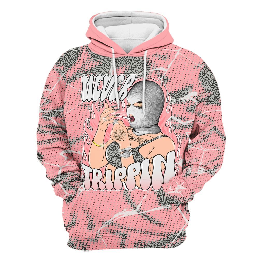 Hoodie To Match Retro Wings 3s - Ne'er Trippin' Unique Crack All Over Print
