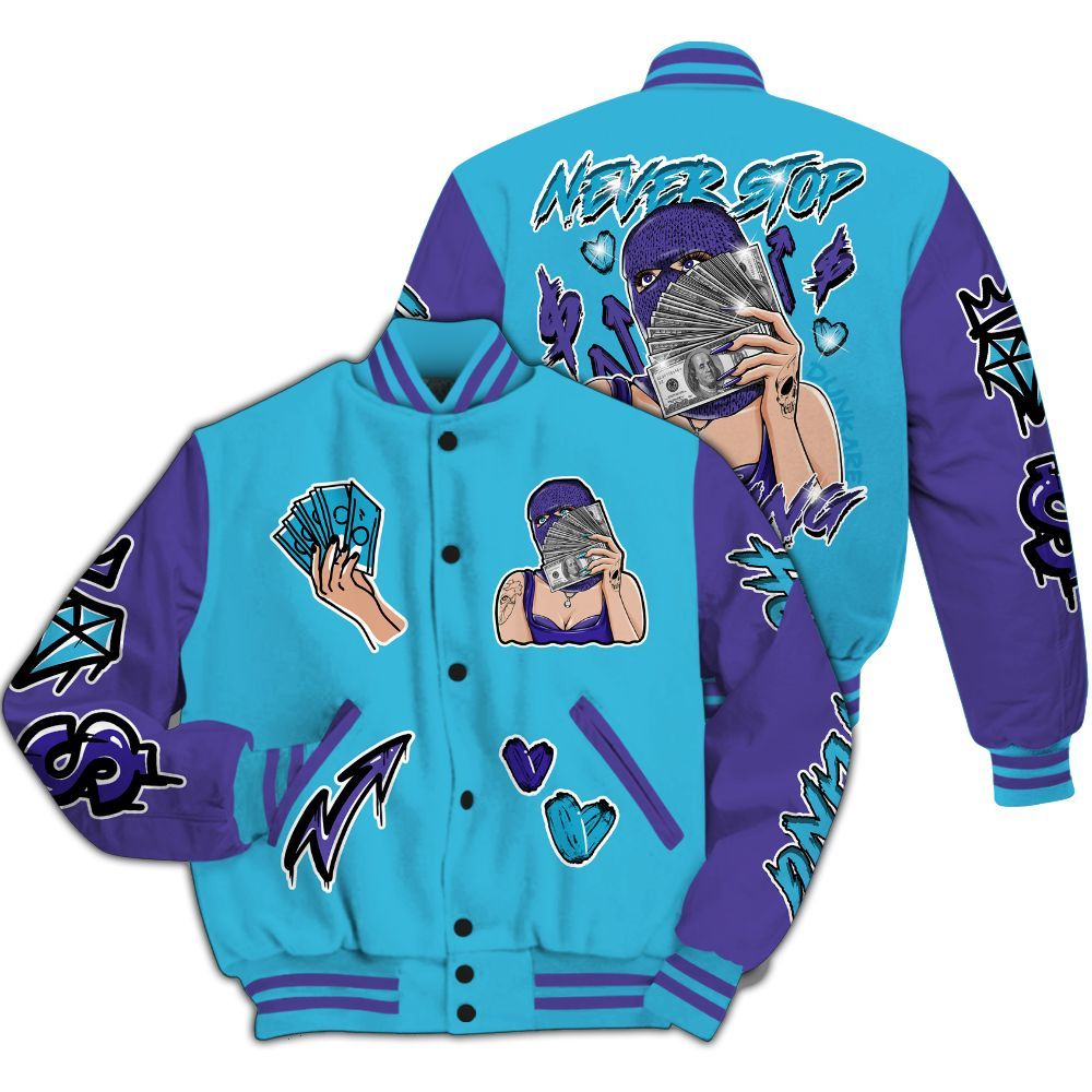 Varsity Jacket To Match Retro Aqua 6s - Hustling Unique All Over Print