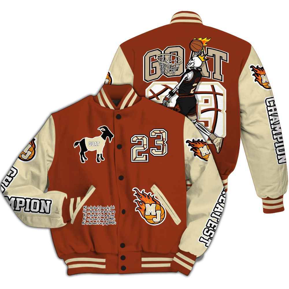 Varsity Jacket To Match Retro Eastside Golf 12s - 23 G.0.A.T Jump Up Basketball All Over Print