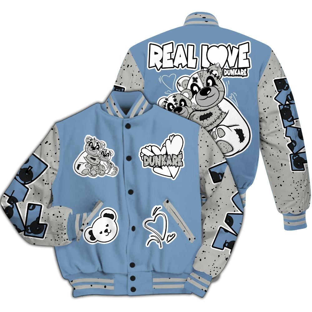 Varsity Jacket To Match University Blue 4s - Sincere Fondness Bear All Over Print