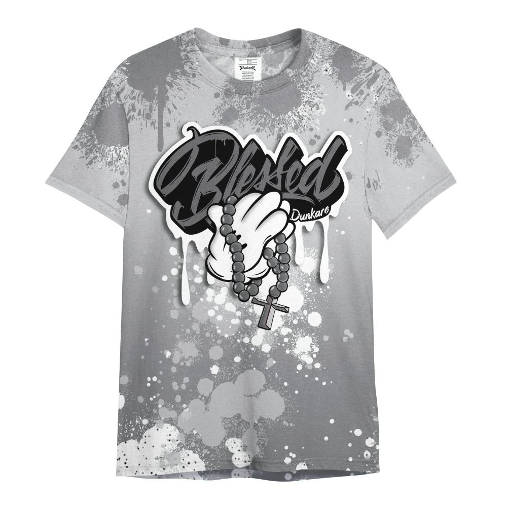 Shirt To Match Retro Wolf Grey 5s - God Blessed Ink Drip All Over Print