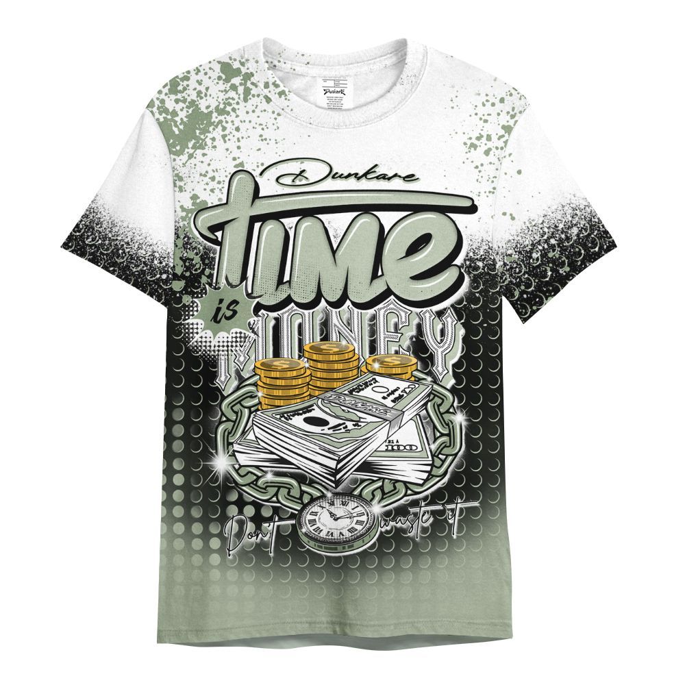Shirt To Match Seafoam Sail 4s - Halftone Time Is Money All Over Print