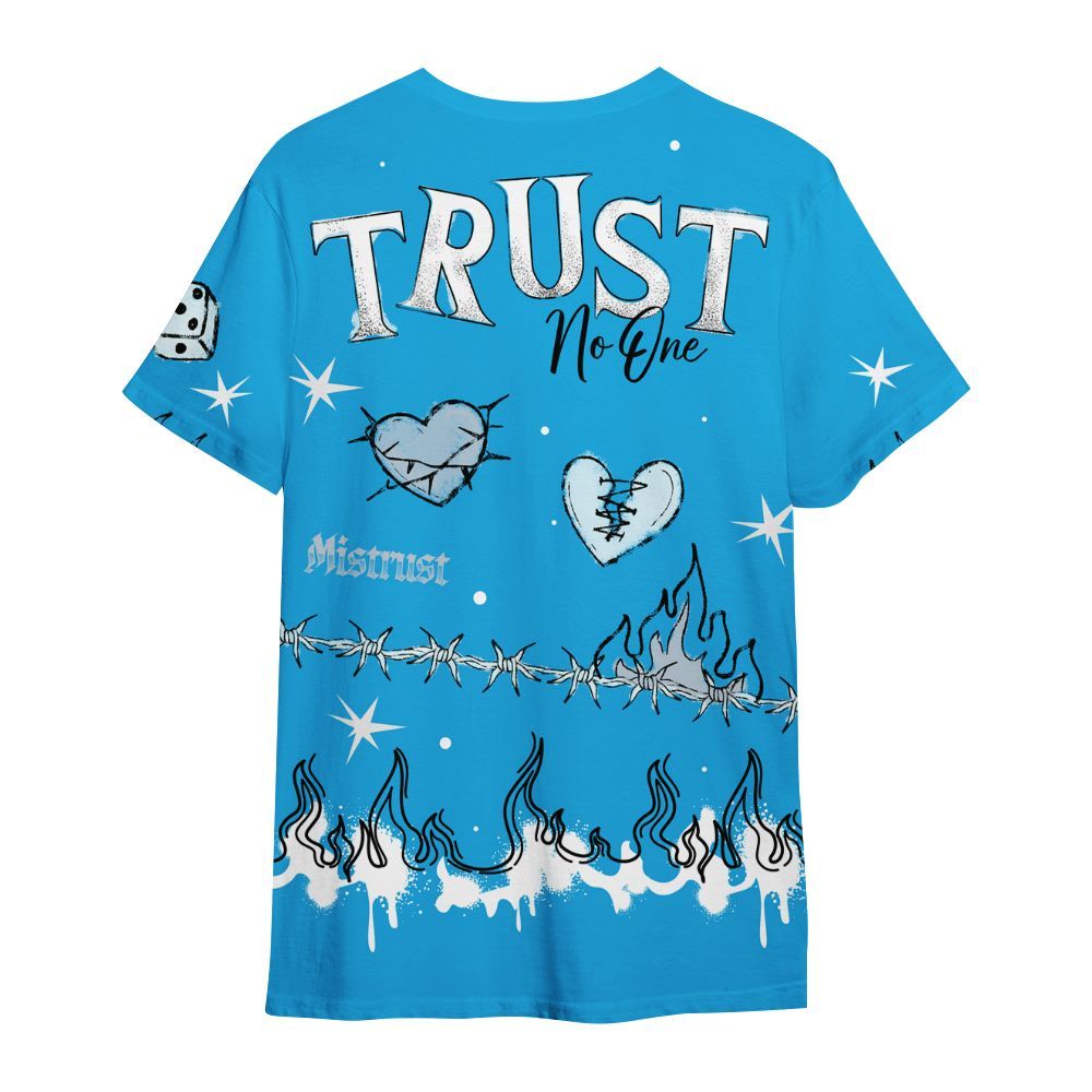 Shirt To Match University Blue Low 2026 11s - Trust No One Snake-Bite Doodle Crayon All Over Print