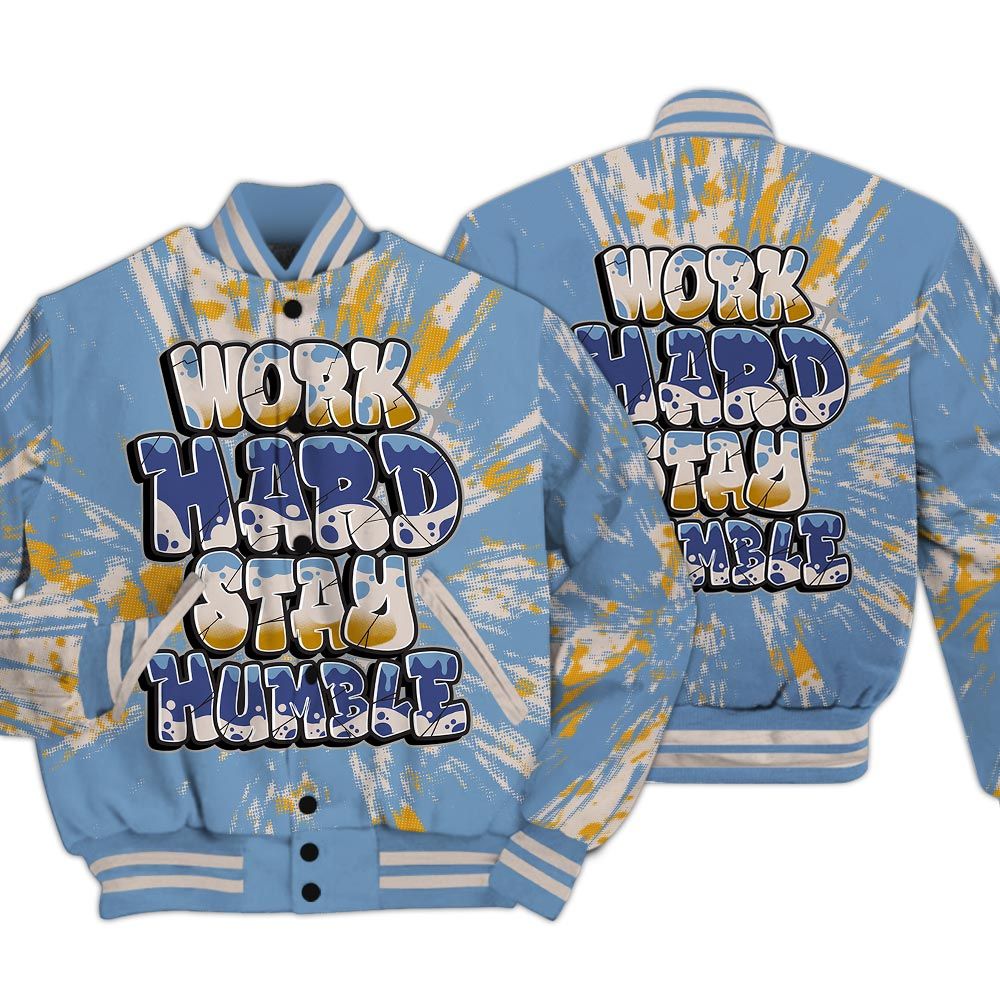 Varsity Jacket To Match High OG First In Flight 1s - Working Hard And Humble Luxury Varsity Jacket Unisex