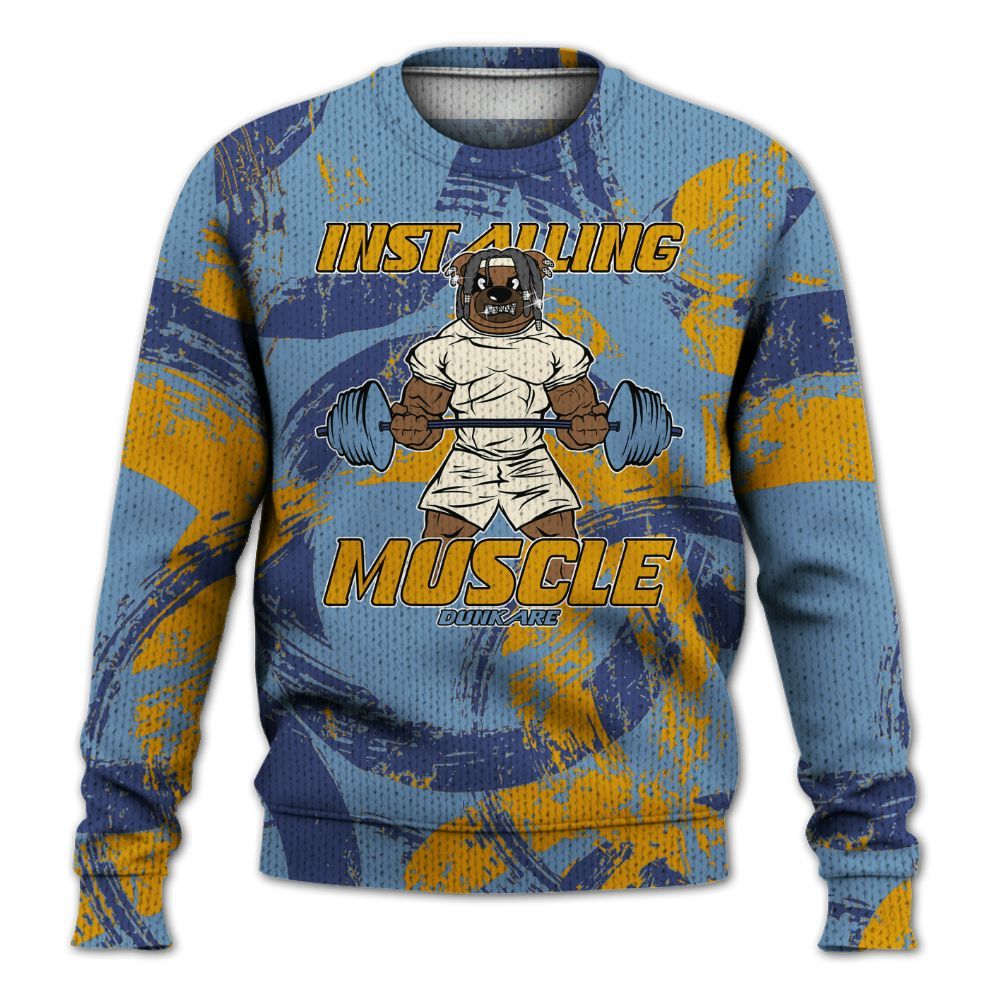 Knitted Sweater To Match High OG First In Flight 1s - Installing Muscle Bear Circle Slpash