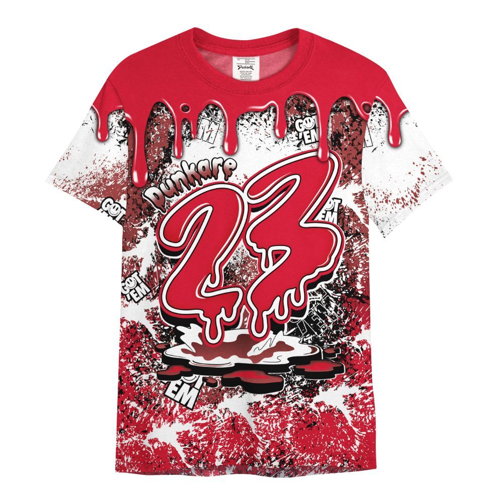 Shirt To Match Air Max Sunder Gore Tex Fire Red - Dripping 23 Drip All Over Print