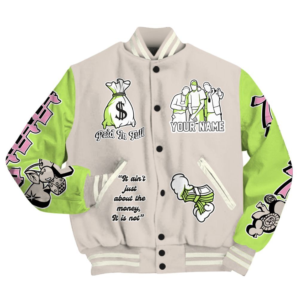 Varsity Jacket To Match Jack Black Night Silver - Paid In Full Baseball Varsity Jacket Custom Name All Over Print
