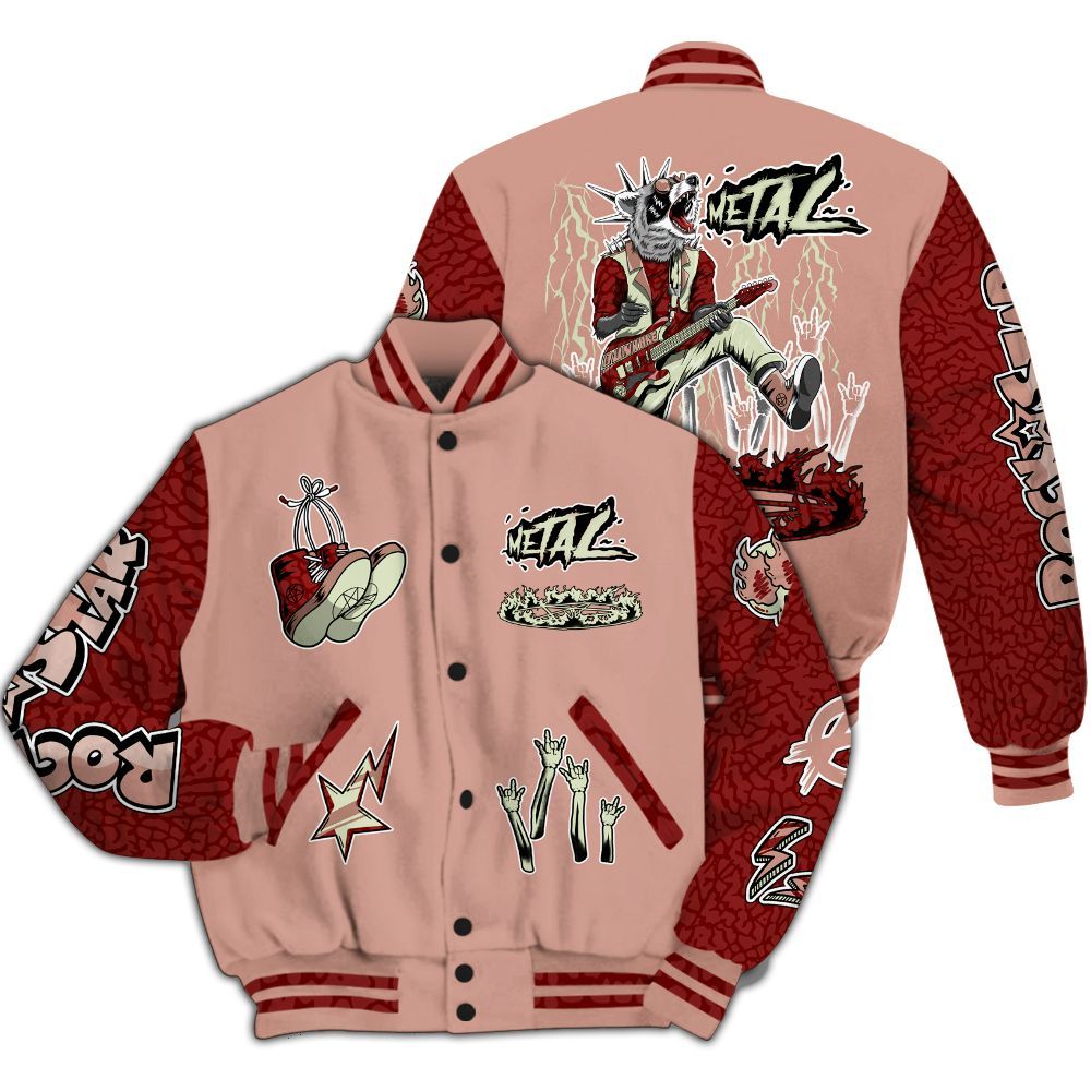 Varsity Jacket To Match Valentines Day 3s - Punk Rock Raccoon All Over Print