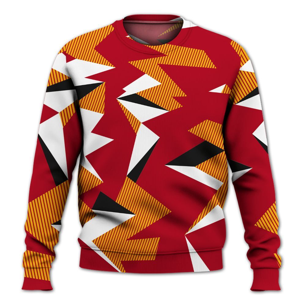 Sweatshirt To Match Cardinal 7s - Geometric Camouflage Pattern All Over Print