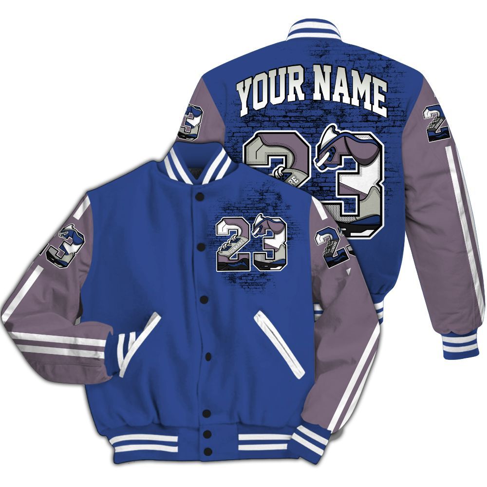 Varsity Jacket To Match Low OG Voodoo Alternate 1s - Custom Name Number 23 5s All Over Print