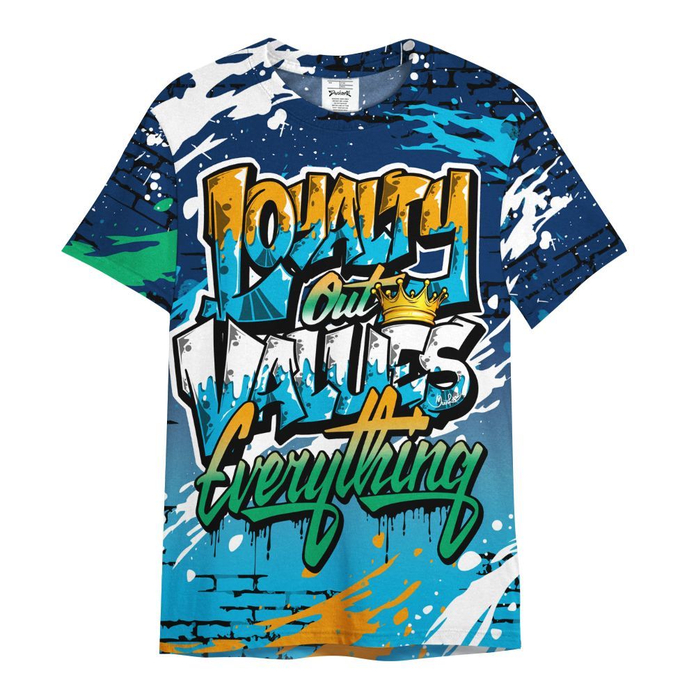 Shirt To Match Dunk Low GS Electric Algae - Values Of Loyalty Drip All Over Print