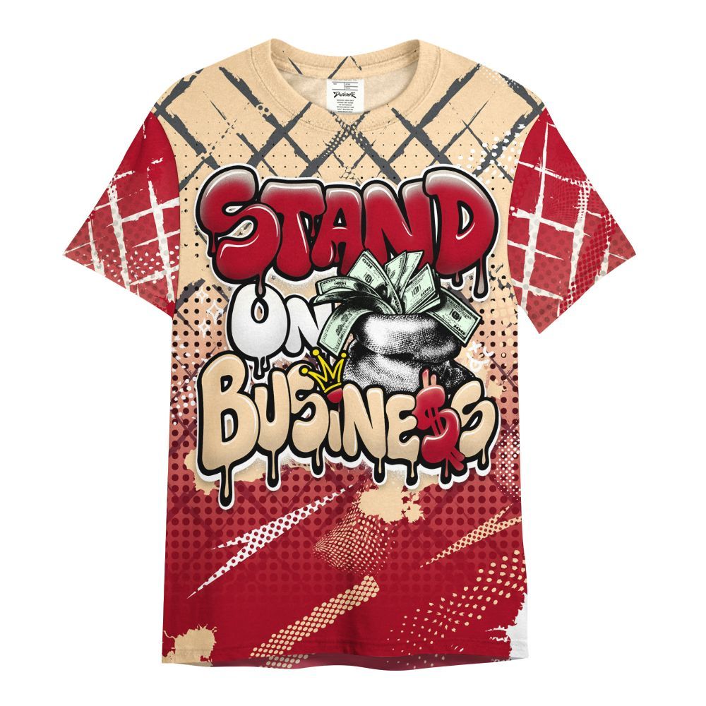 Shirt To Match Retro Pizza GS 4s - Halftone Stand Business Dripping All Over Print