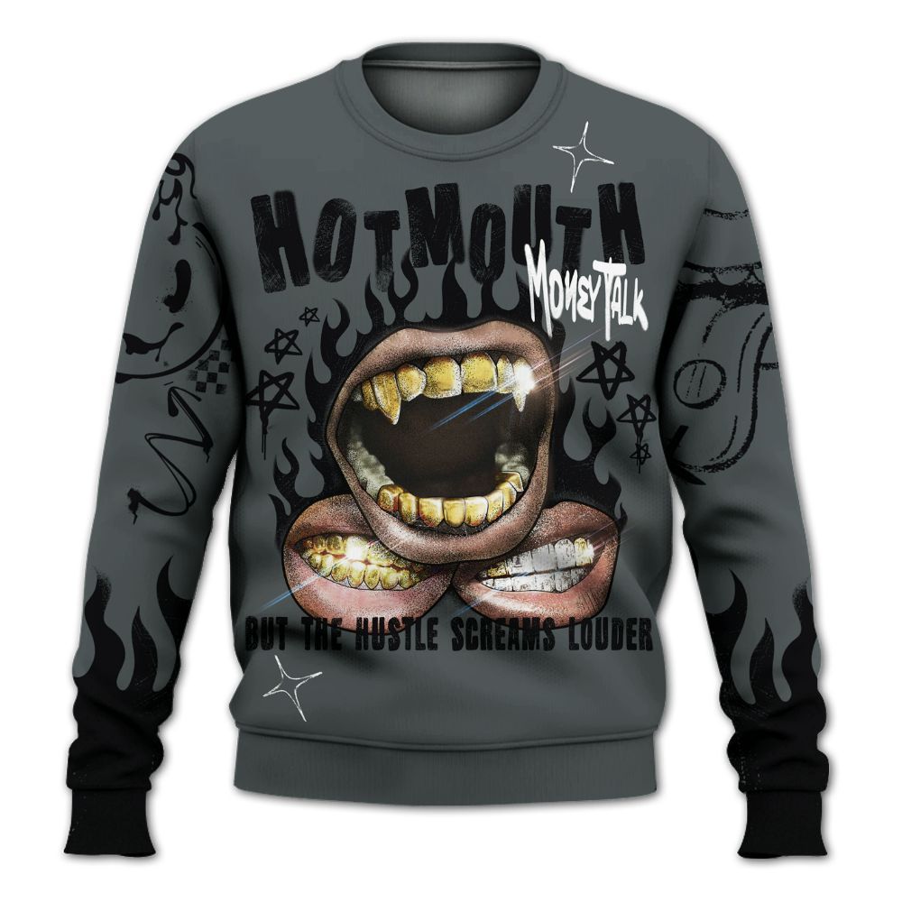 Sweatshirt To Match Black RM Nigel Sylvester 4s - Mouth Burning Street Style All Over Print