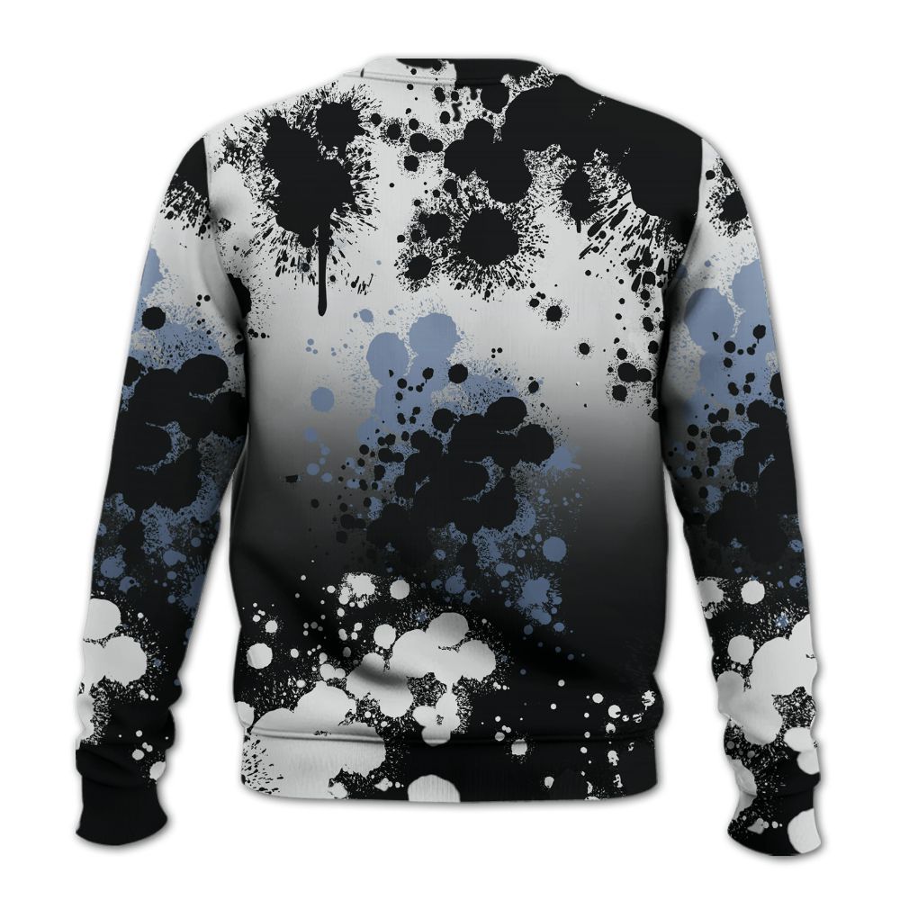 Sweatshirt To Match Mid Space Jam 1s - God Blessed Ink Drip All Over Print