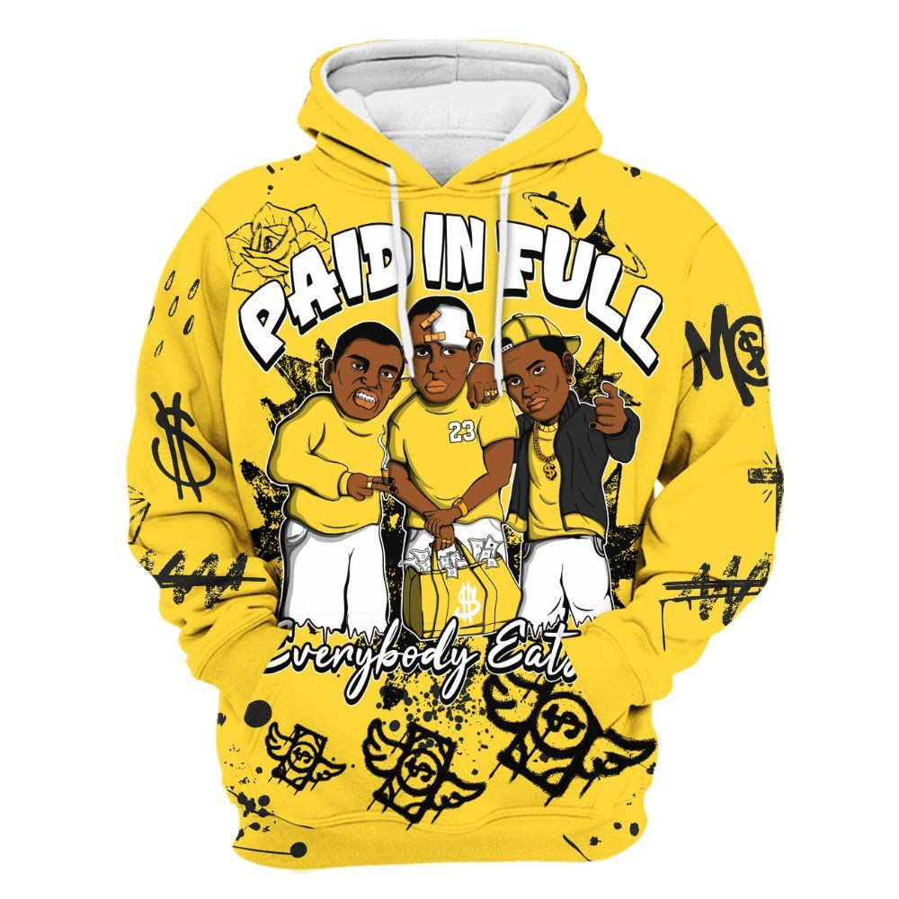 Hoodie To Match Mid New Love 2025 1s - Paid In Full Crayon All Over Print