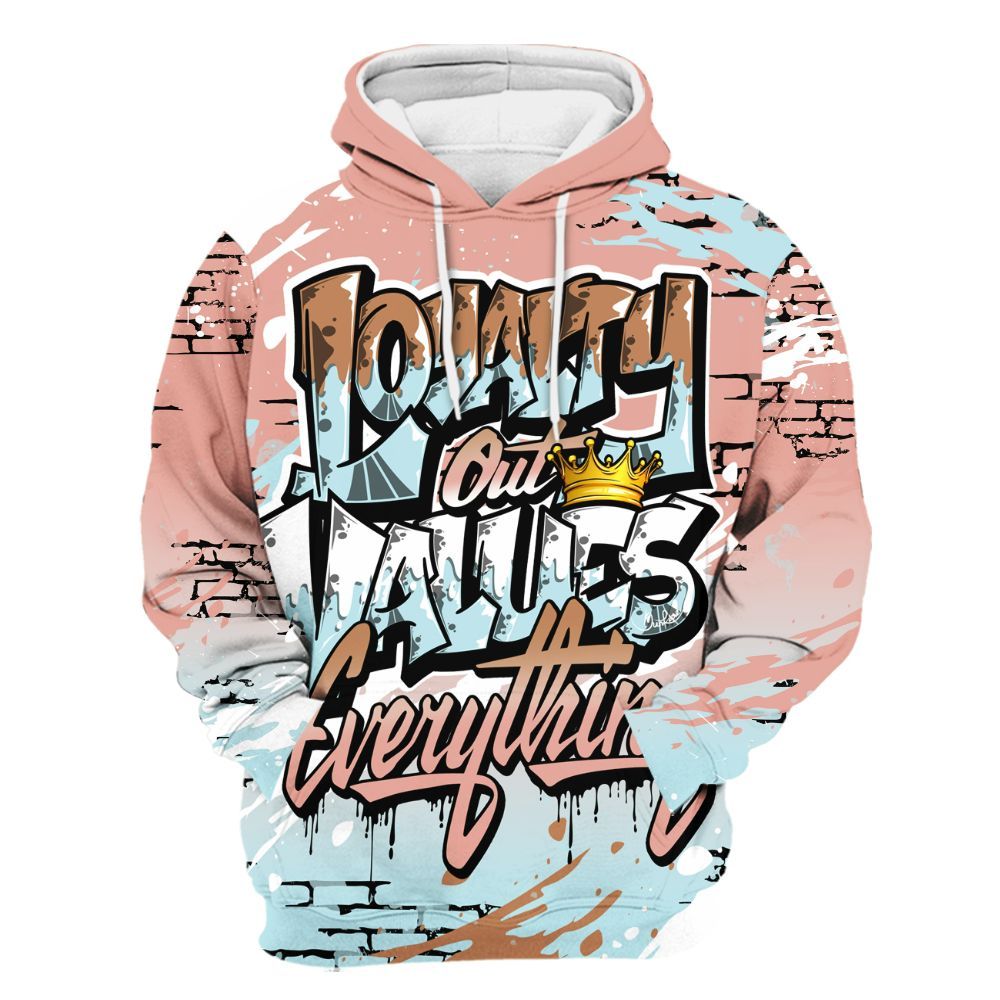 Hoodie To Match Dunk Low Glacier Arctic - Values Of Loyalty Drip All Over Print