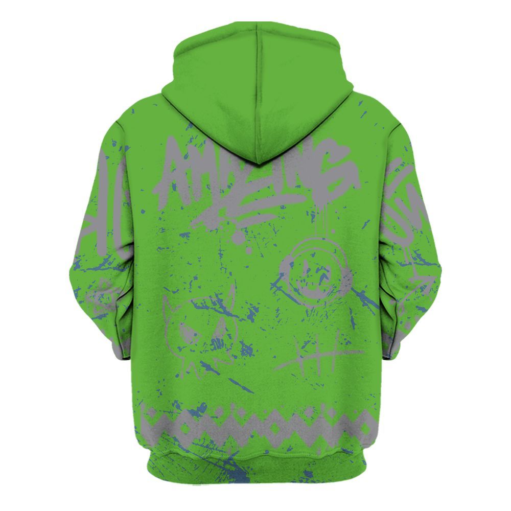 Hoodie To Match Retro Green Bean 5s - Friday Sneaker Crayon All Over Print