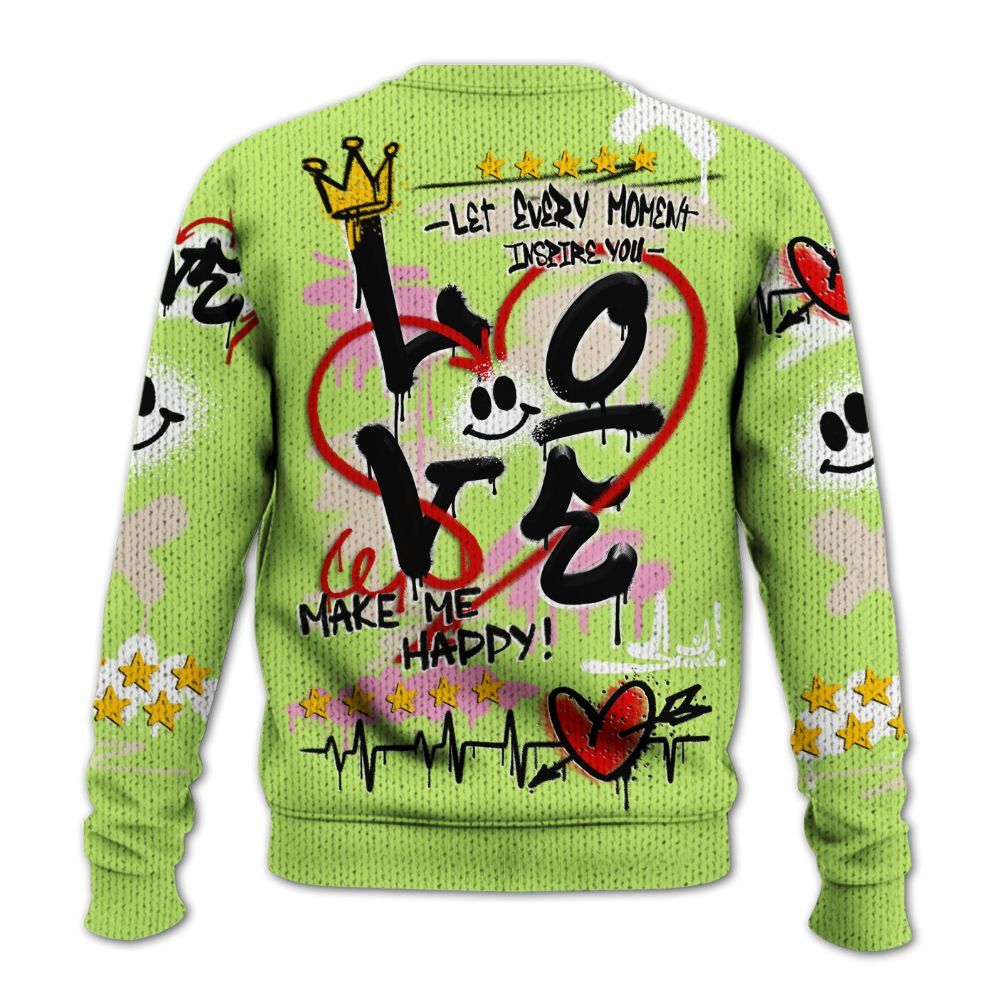 Sweater To Match Jack Black Night Silver - Happy Love Beats Graffiti Streetwear Graphic
