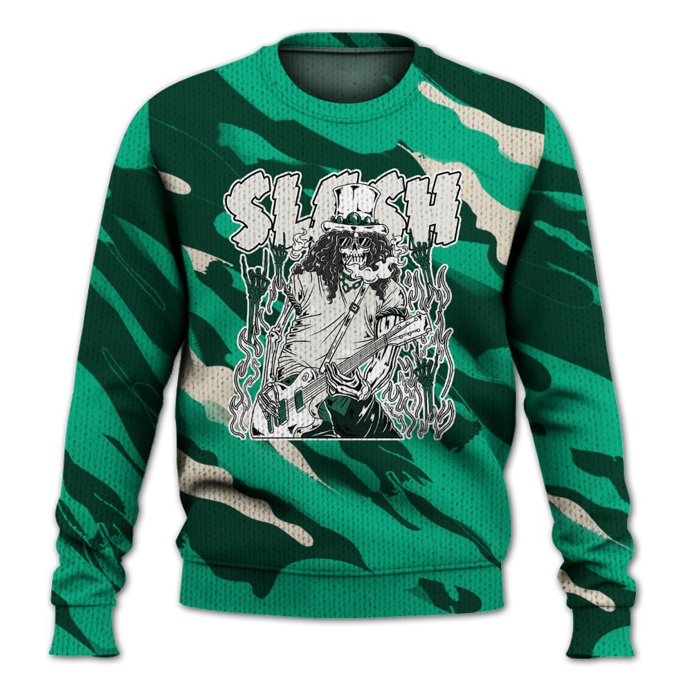 Knitted Sweater To Match Oxidized Green 4s - Slash Skeleton Colored